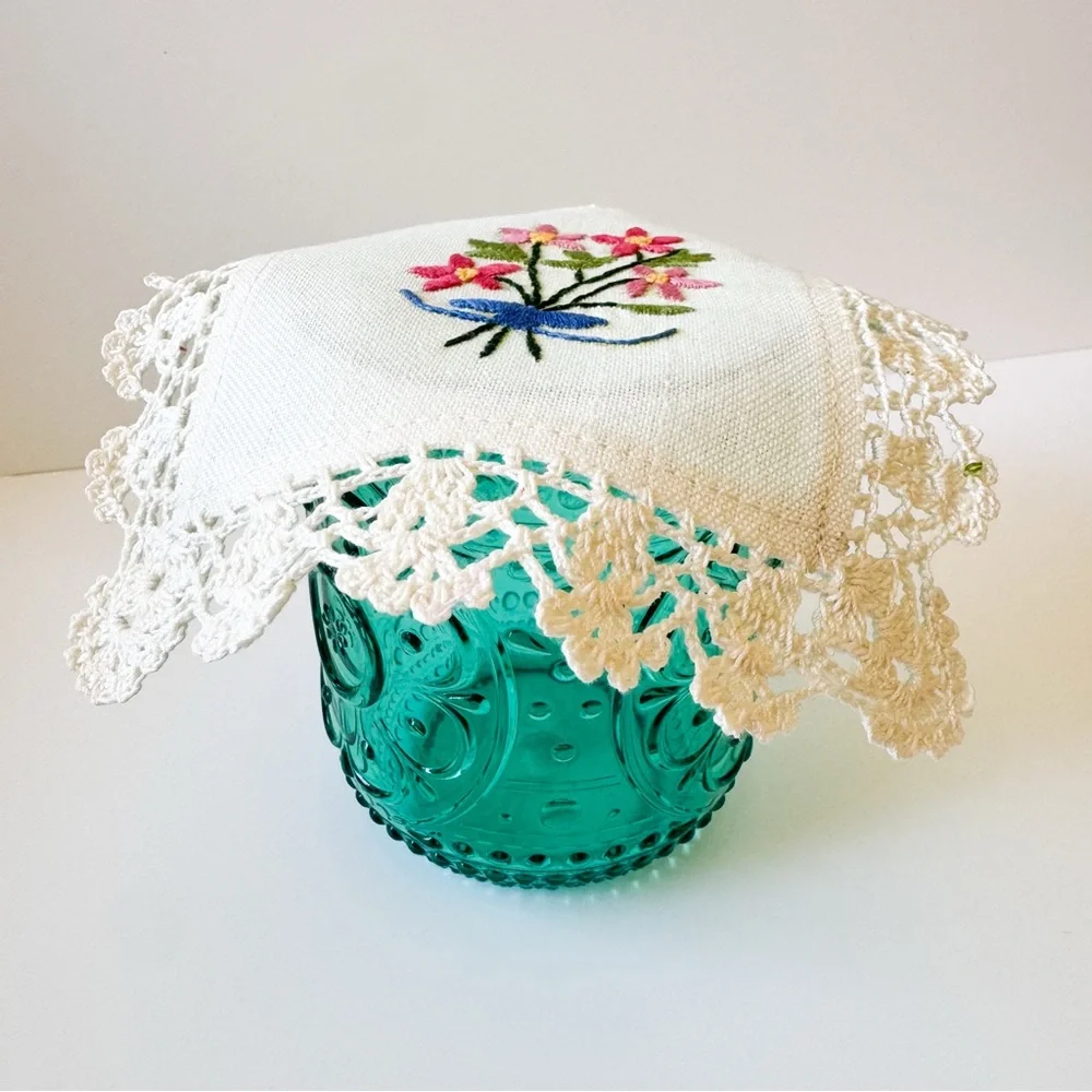 Embroidered Floral Lace Cotton Blend Cloth